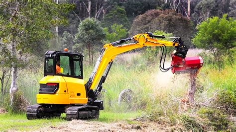 best mini excavator for mulching|forestry mulcher for mini excavator.